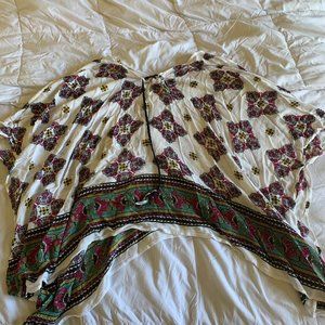White/Pink Poncho-like Top